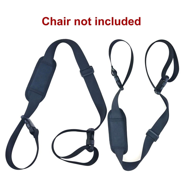 WINGKIND (2 Pack) Adjustable Beach Chair Carry Strap, Folding Chair Shoulder Strap for Beaches, Camping, Backpacking, Picnics and Other Items - Image 2